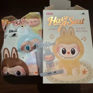 Authentic Pop Mart Labubu 'Have A Seat' Collectible Figure Pendant HEHE